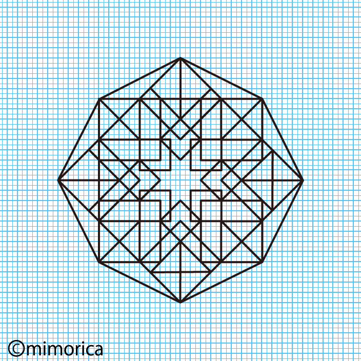 021.万華鏡的幾何学模様の刺繍 │ 刺繍模様 mimorica's EMBROIDERY DESIGNS