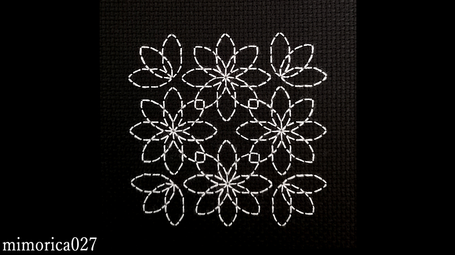 刺繍の幾何学模様と無料の図案集 刺繍模様 Mimorica Needleworks