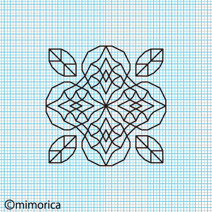 039.植物的幾何学模様の刺繍 │ 刺繍模様 mimorica's EMBROIDERY DESIGNS