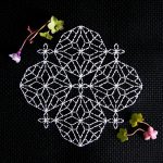 065.万華鏡的幾何学模様の刺繍　Kaleidoscopic geometric pattern embroidery　