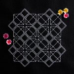 091.幾何学模様の刺繍<br>A geometric pattern embroidery.