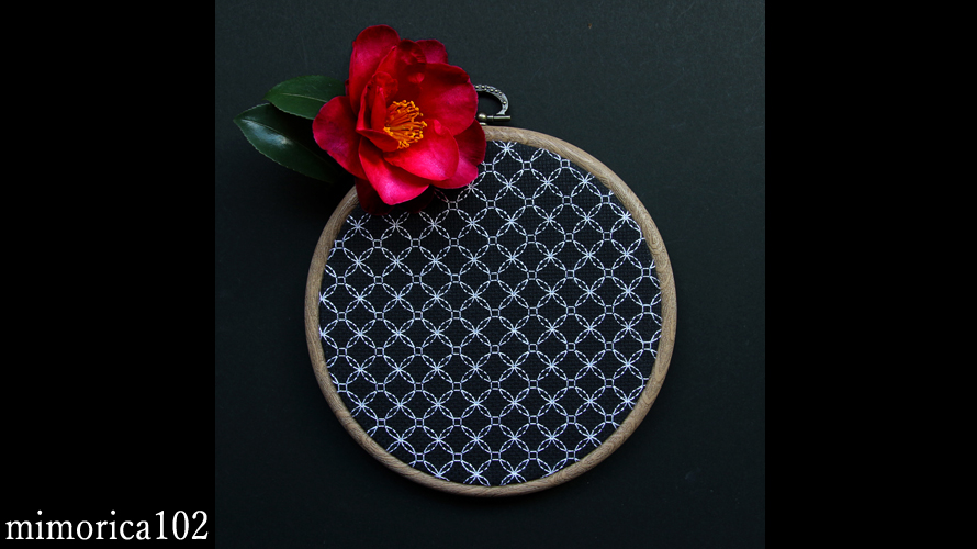 刺繍フレームのための幾何学模様 A geometric pattern for a DMC embroidery frame.