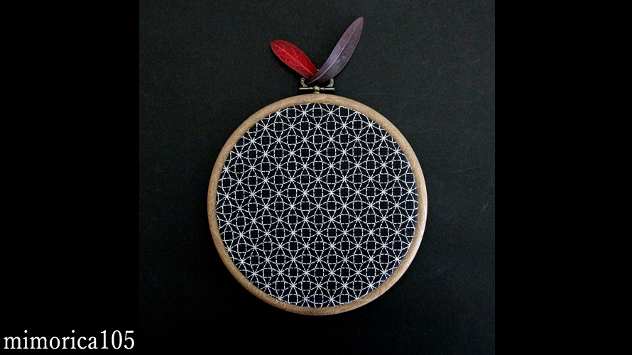 刺繍フレームのための幾何学模様 A geometric pattern for a DMC embroidery frame.